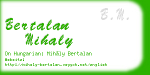 bertalan mihaly business card